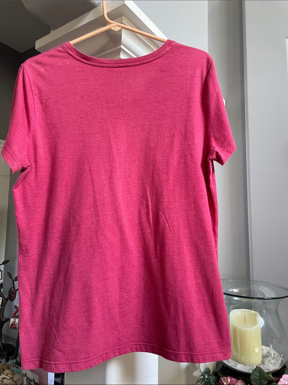 Sonoma Rose Pink V-Neck Floral Graphic Tee women’s size large - Picture 2 of 7